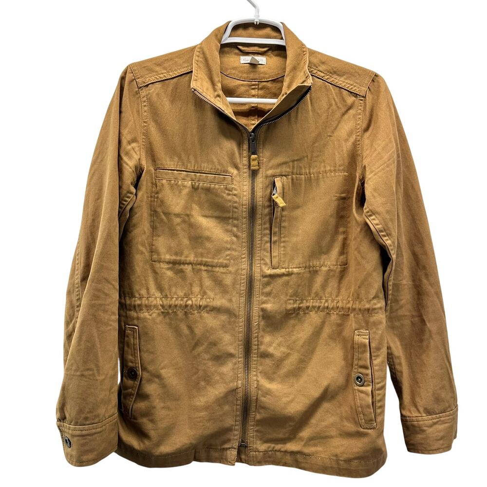 Garnet Hill Organic Cotton Cargo Jacket Utility Tan 4 Utility Contemporary